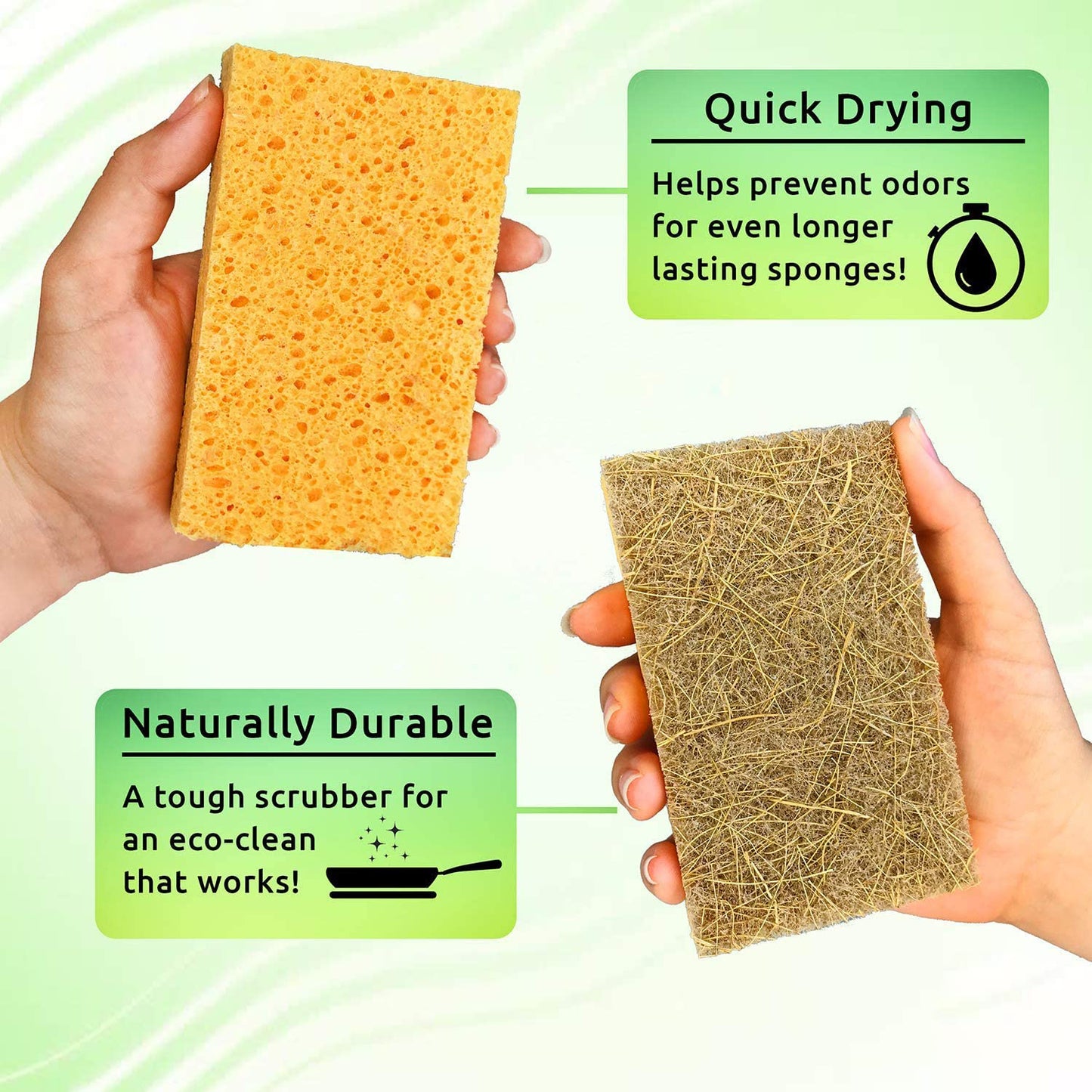 Eco Friendly Kitchen Sponge for Sustainable Living Biodegradable Plant Based Cleaning Dish Sponge Natural Sponge