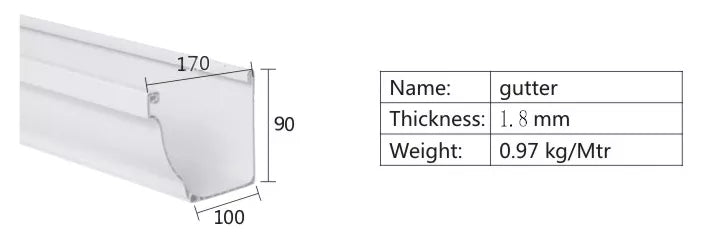 Lightweight roofing materials PVC rain gutter pipe side outlet elbow 90 degree for vinyl Gutter pipes