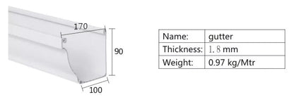 Lightweight roofing materials PVC rain gutter pipe side outlet elbow 90 degree for vinyl Gutter pipes