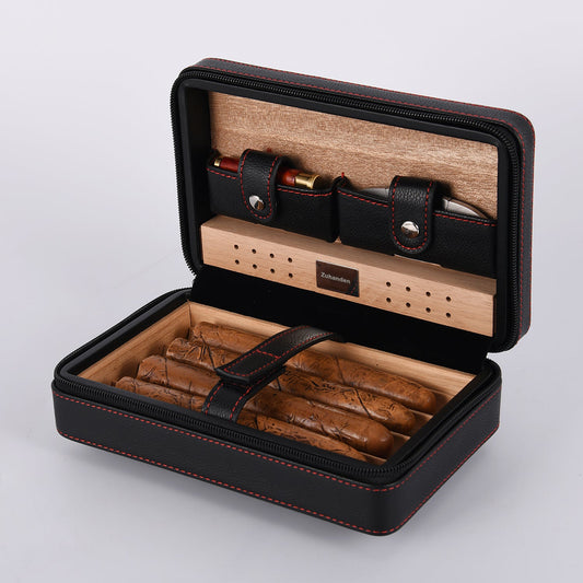 Cigar boxes Waterproof Cigar Case Pu Leather Cigar Accessories