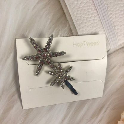 HopTweed Hair barrettes, Sparkly Glitter Rhinestones Hairpin French Style Hairclips Vintage Hair Accessoires for Women, 3 Pcs