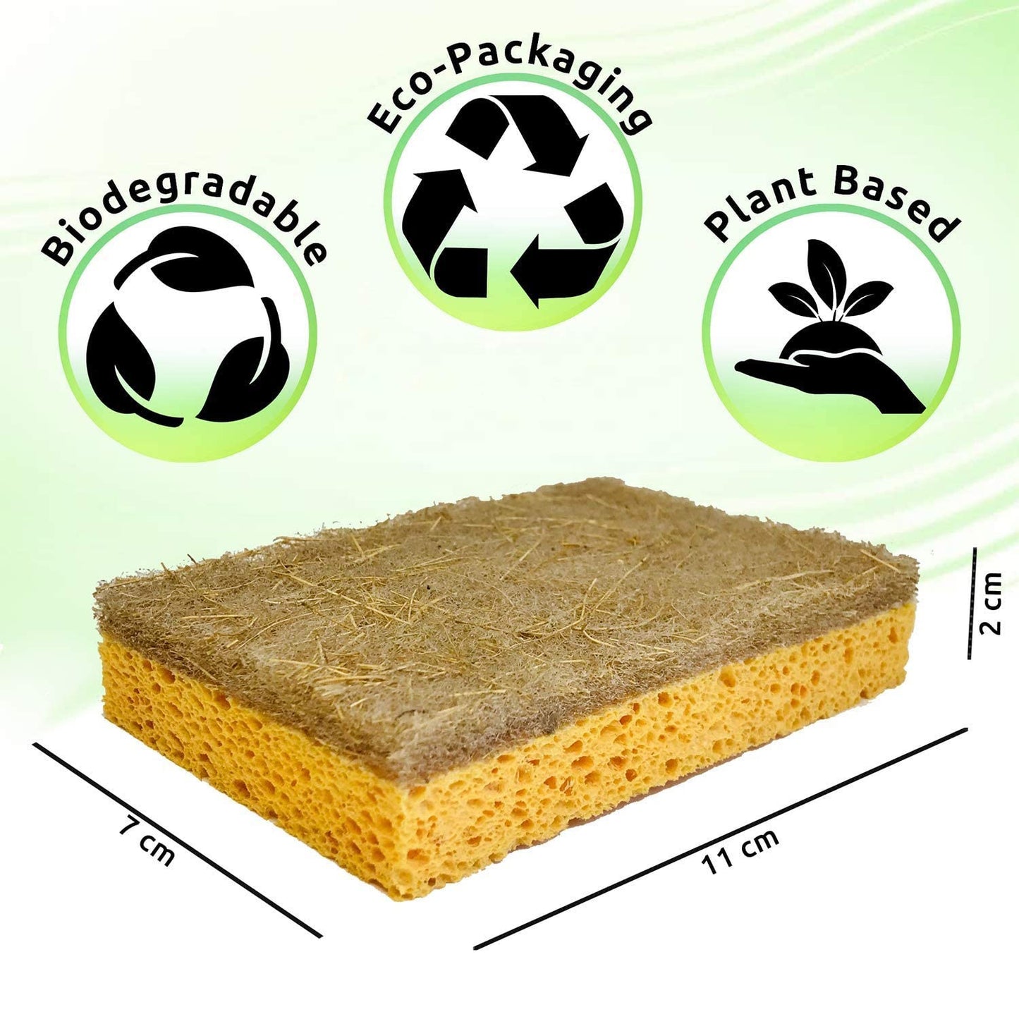 Eco Friendly Kitchen Sponge for Sustainable Living Biodegradable Plant Based Cleaning Dish Sponge Natural Sponge