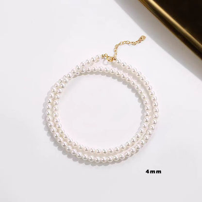 YouthnifY Imitation jewellery, Round Imitation Pearl Necklace Wedding Pearl Necklace for Brides