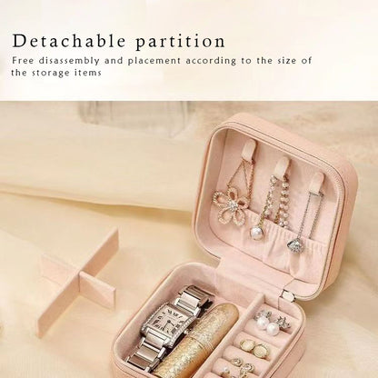 Floramos Jewellery cases, Mini Jewelry Travel Case, Portable Jewellery Box Gifts for Girls Women Pink 1- Pcs