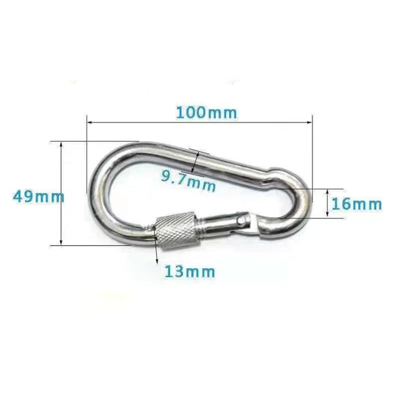 Linkup Metal hardware, carabiners of metal, 304 Stainless Steel Snap Hook Heavy Duty Carabiner Clip for Carabiner Outdoor, 5 Pack