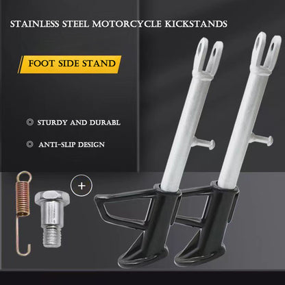 JGAUMPart Motorcycle kickstands, Motorcycle Foot Side Stand, Stainless Steel Parking Foot Support