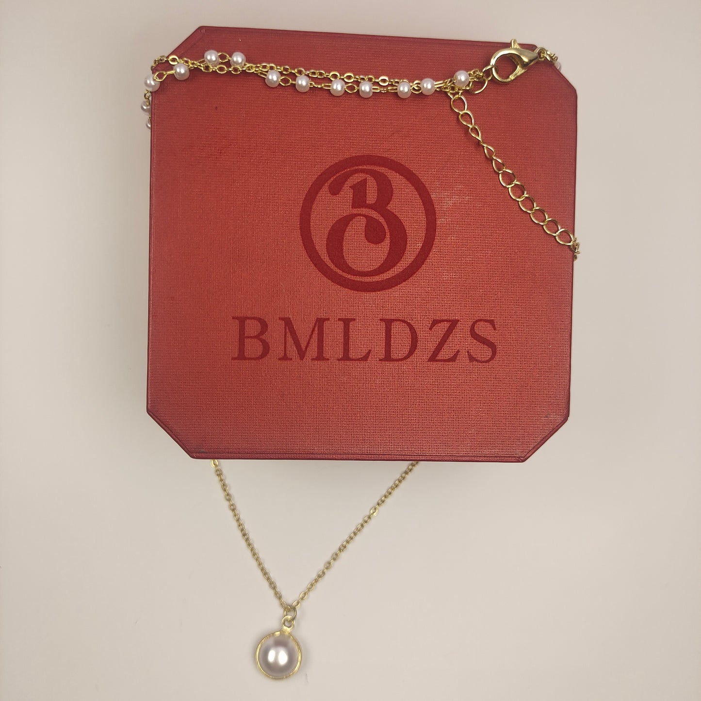 BMLDZS Necklaces Artificial Pearls Necklaces for Women Girls Trendy Herringbone Chain