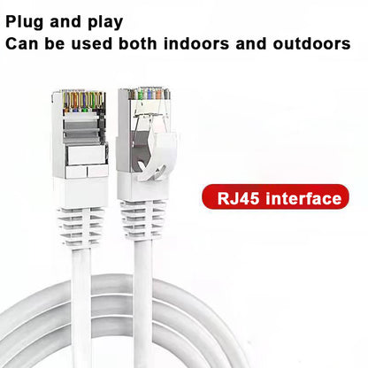 REDQIN Optical fiber cables, 5m Fiber Optic Internet Cable, RJ45 Connector Cable, 2.0mm Cable Diameter Fiber Optic Cable White