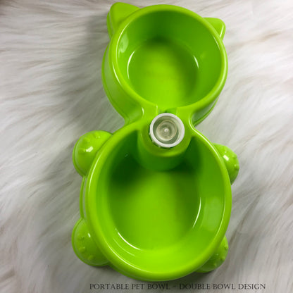 GIRLFRIEND FIANCÉE Pet feeding and drinking bowls, Double bowl design, anti slip and bite resistant, 2 Pcs