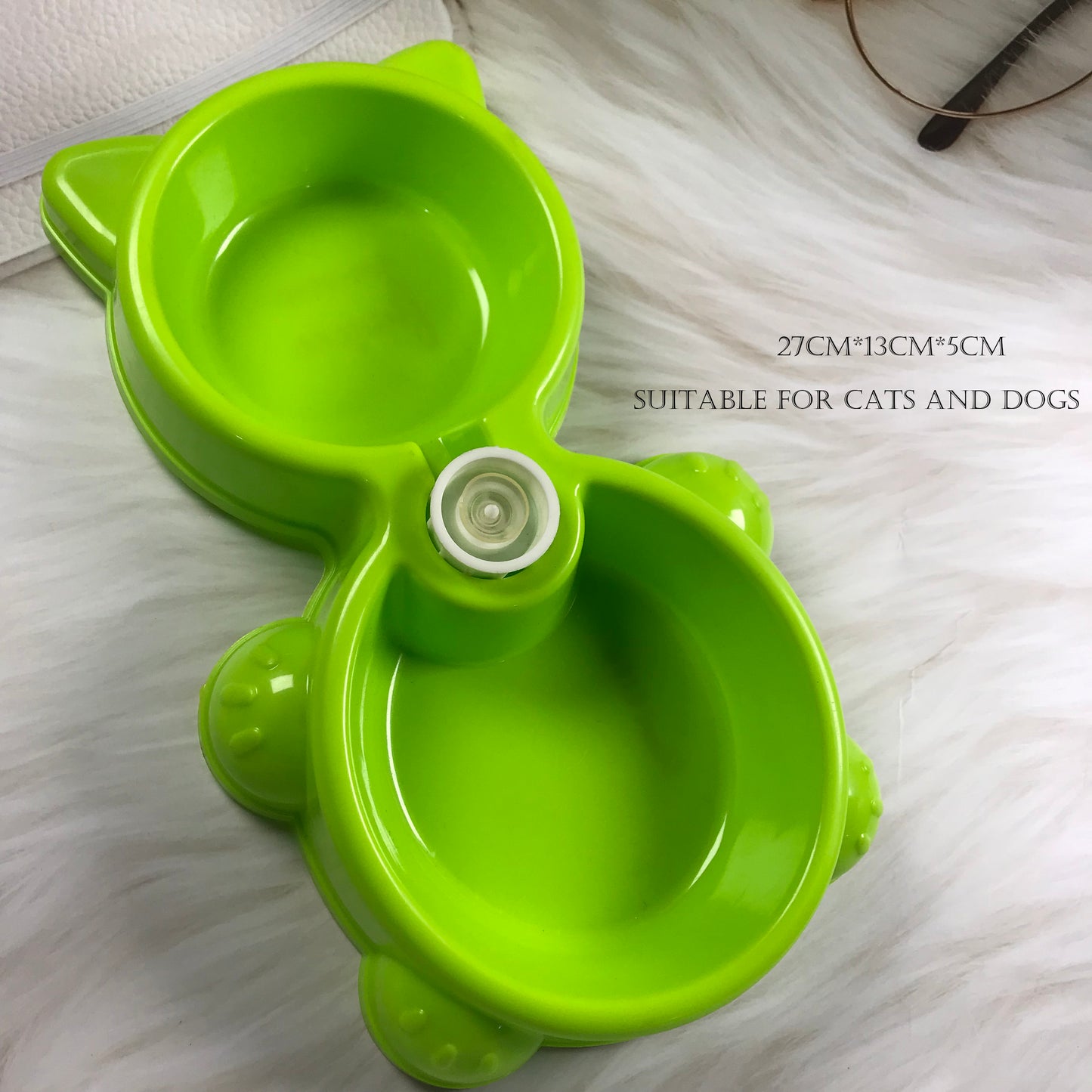 GIRLFRIEND FIANCÉE Pet feeding and drinking bowls, Double bowl design, anti slip and bite resistant, 2 Pcs