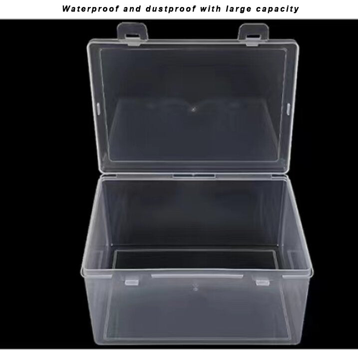 Earless bear Plastic storage containers for household use, Clear Plastic Storage Bins Box with Lid, 2 Packs