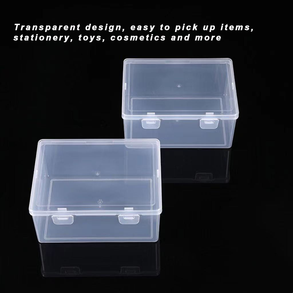 Earless bear Plastic storage containers for household use, Clear Plastic Storage Bins Box with Lid, 2 Packs