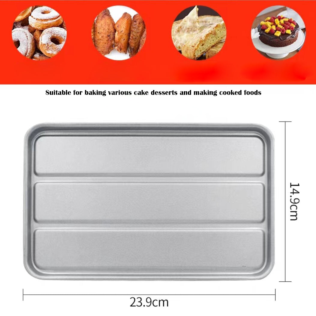 DIVACEN Roasting dishes, Stainless Steel Baking Tray Set of 2, High temperature resistance Rust Free, Easy Clean & Dishwasher Safe