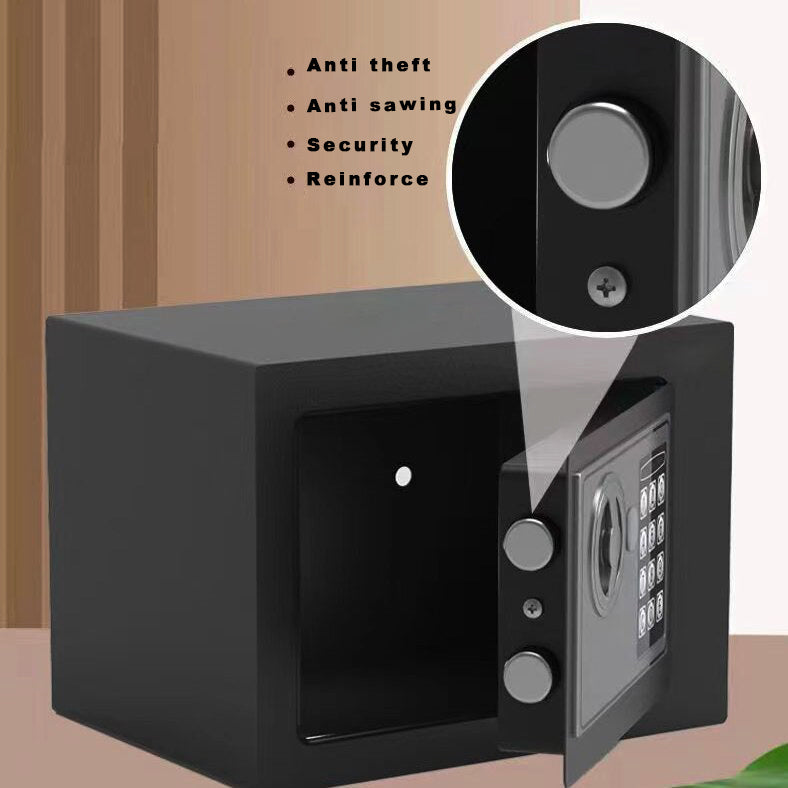 Yogode Safety deposit boxes, Key and Electronic Security Safe Box Home Office Hotel Business Lock Box for Cash Jewelry Storage (Black)