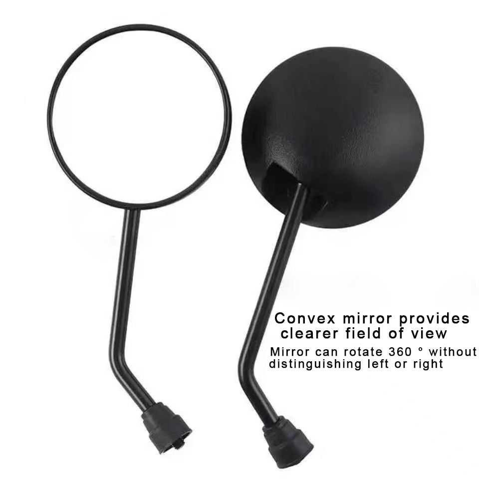 KZMPMT Side view mirrors for motorcycles, Motorcycle Side Mirror Round Rearview Mirror for Motorcycle 9.7CM(Black),1pcs