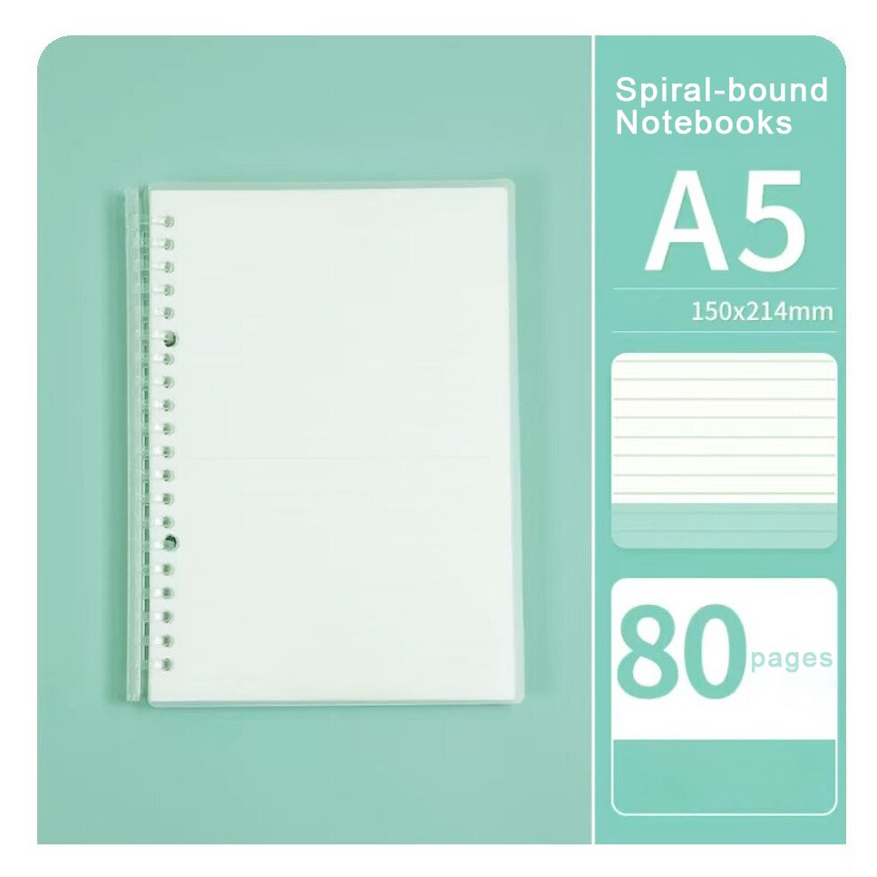 BLACKSYNCZE Spiral-bound notebooks A5 Size, Journal Notebook with Thick Paper, 80 Pages Per Notebook 3 Pack