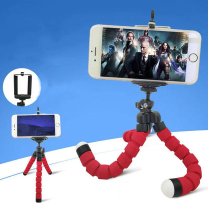 Veelink Stands adapted for mobile phones, Flexible Mini phone holder, Cell Phone Tripod, Red