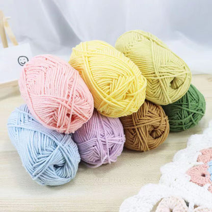 Genericaa Synthetic yarn Medium Worsted yarn for Colorful Craft, 4 Pcs