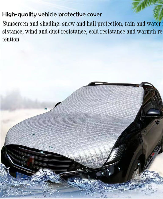 XINGSILUC Fitted vehicle covers for automobiles used to protect against hail damage, Car Engine hood and front window protective cover