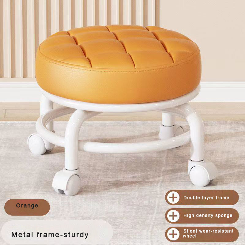 Zerpod Living room furniture, Household living room stool, universal wheel stool, waterproof leather stools