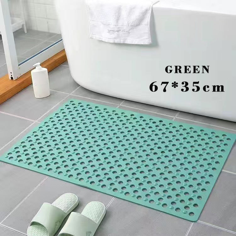 LEA JADE bath mats, Silicone Shower Mat, Non-Slip Bath mats with Strong Suction Cups Drain Holes Extra Soft