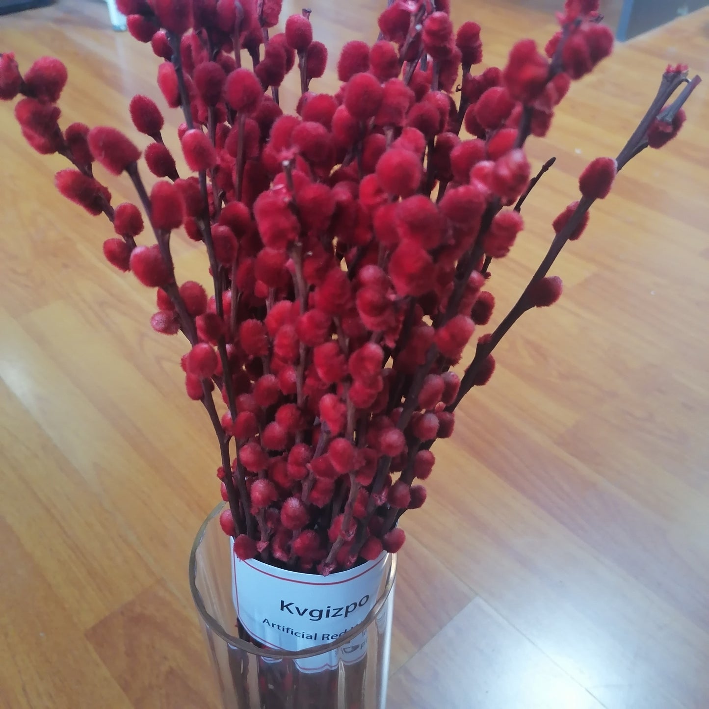 Kvgizpo  Artificial flower arrangements 30 pieces of red willows, used as artificial flowers for wedding flower arrangement, party decoration, Christmas, and home decoration.