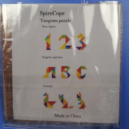 SpireCope Children's educational toys for developing fine motor, cognitive, counting, skills.Tangram puzzle