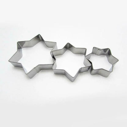 1 Kitchen 12 Pack Stainless Steel Cookie Cutters Biscuit Moulds 4 Shapes Baking