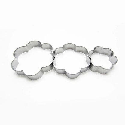 1 Kitchen 12 Pack Stainless Steel Cookie Cutters Biscuit Moulds 4 Shapes Baking