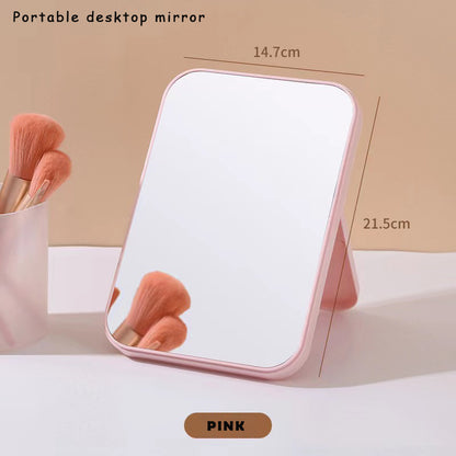 Gashow-Home mirrors Table Desk Vanity Makeup Mirror, Portable Folding Mirror with Stand