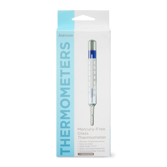 Aiercon Glass Thermometer Triangular Mercury Thermometer Clear Scale for Armpit Oral Use