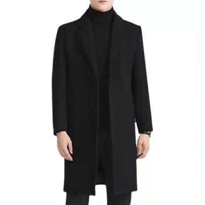 x.wawa Men Wool Long Length Trench Coat Parka Outwear Overcoat Autumn Winter