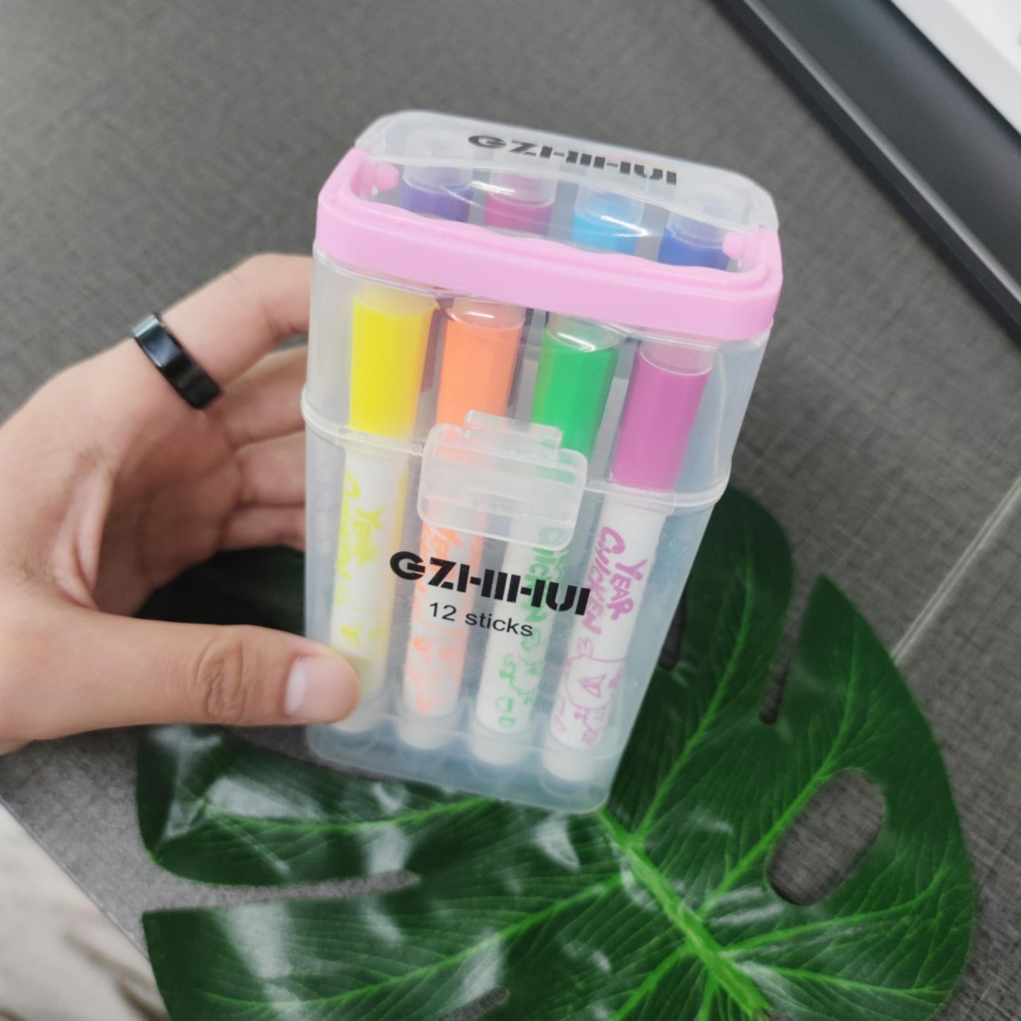 GZHIHUI Premium Acrylic Paint Pens - (12 Colors) Medium Coloured pens