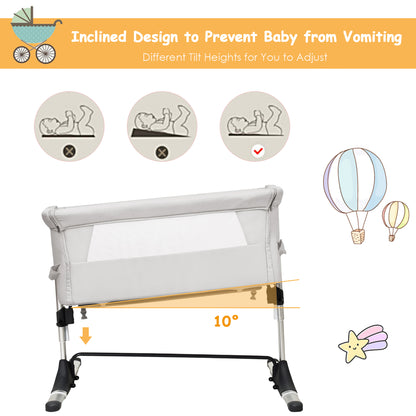 Lvvbaby Portable Cots for babies Side Sleeper Infant Travel Bassinet