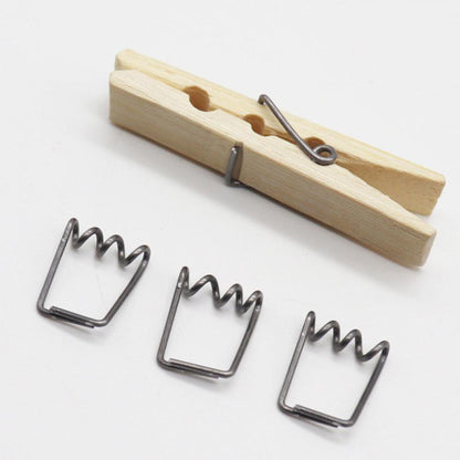 eight teeth 5 packs Wood Clothespins with Spring Household Multi-purpose Clothes Pegs Bamboo Clothes Pegs, Clothes pins