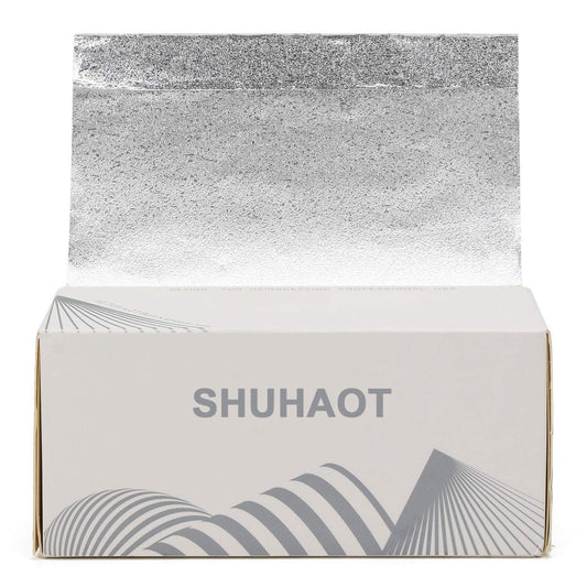 SHUHAOT 200 Counts Pop-up Foils Aluminum Foil Sheets for Hair Professional Embossed Pre-cut Hair Coloring Highlighting Foils for Bleaching Hair Salon (5×11 inches)