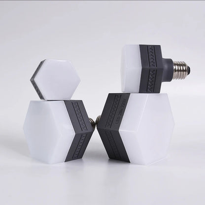 ZZHOB Interior corridor bedroom living room hexagonal cube gray led bulb