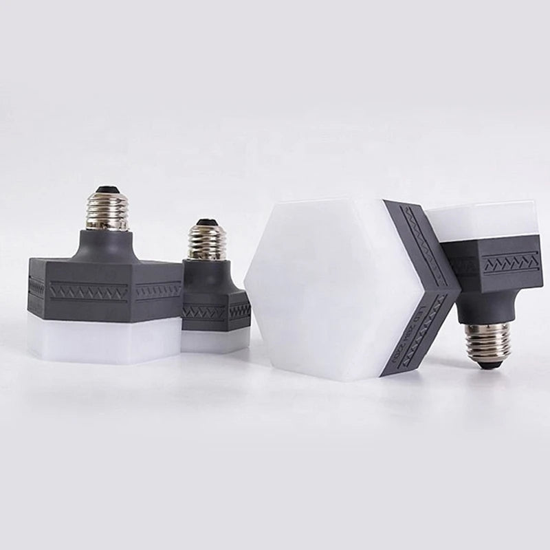 ZZHOB Interior corridor bedroom living room hexagonal cube gray led bulb