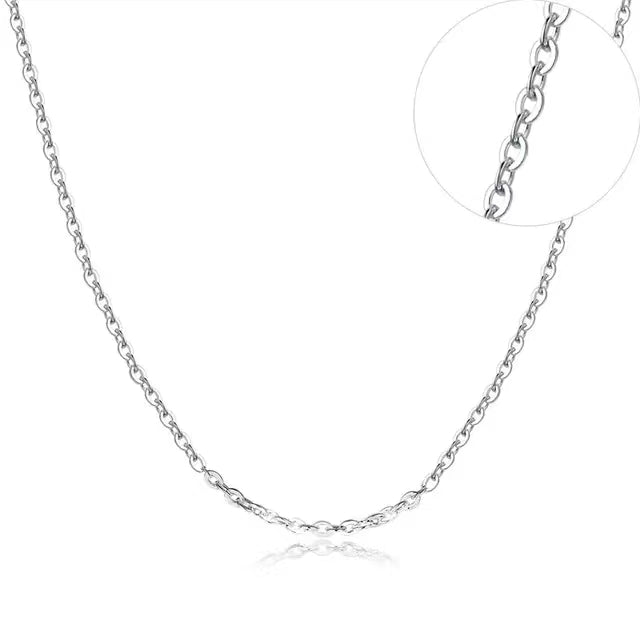 Chain Necklace Sterling Silver 1.3mm Nickel Free 14 inch