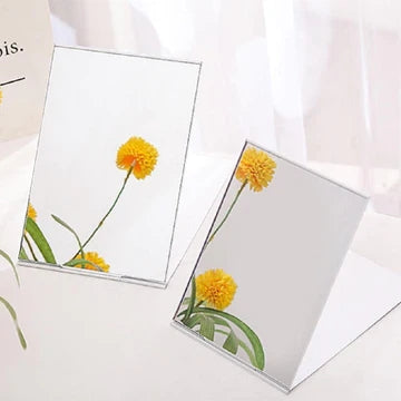 EARTHALL HIGH-QUALITY ULTRA-THIN FOLDING ALUMINUM MIRROR PORTABLE SMALL MIRROR
