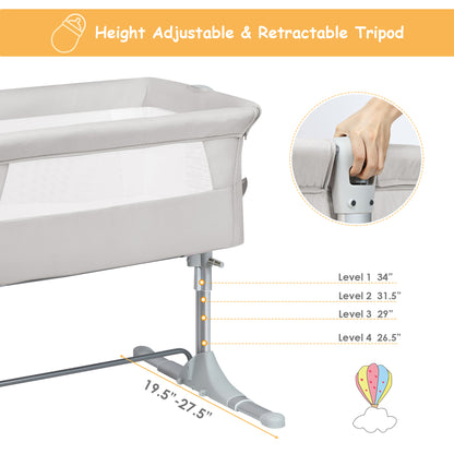 Lvvbaby Portable Cots for babies Side Sleeper Infant Travel Bassinet