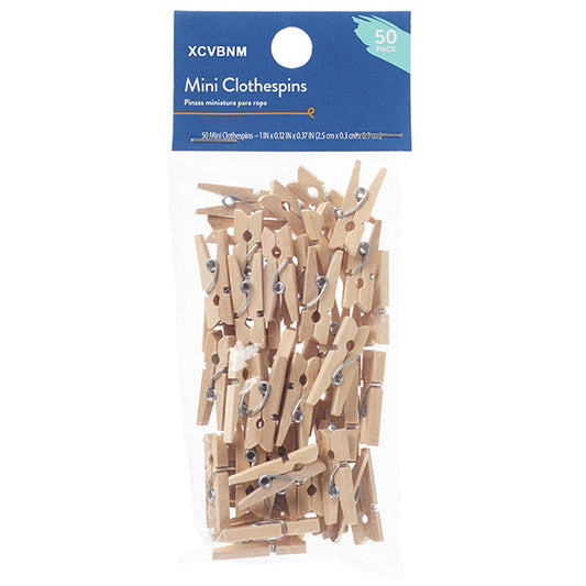 XCVBNM 50Pcs Mini Natural Wooden Clip Clothes DIY Photo Paper Peg Pin Clothespin Craft Clips Wood Clamp