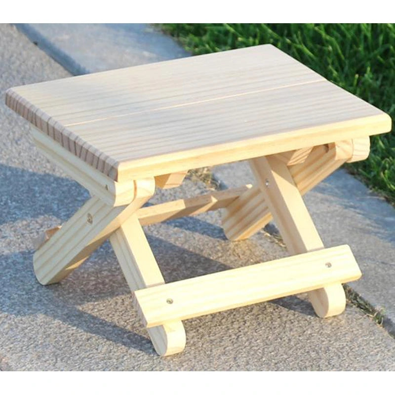 Pooleses Park Wooden Folding Chairs Portable Foldable Household Step Stool for Indoor and Outdoor Use