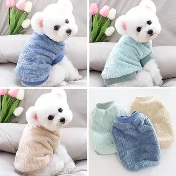 TICBIK PET DOG CLASSIC KNITWEAR SWEATER, FLEECE SWEATER SOFT THICKENING WARM WINTER PUPPY DOGS COAT, PET DOG CAT CLOTHES SOFT PUPPY CLOTHING FOR SMALL DOGS