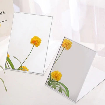 nanicamu HIGH-QUALITY ULTRA-THIN FOLDING ALUMINUM MIRROR PORTABLE SMALL MIRROR, LIGHTWEIGHT AND PORTABLE
