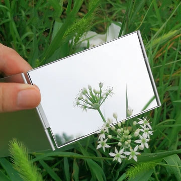 EARTHALL HIGH-QUALITY ULTRA-THIN FOLDING ALUMINUM MIRROR PORTABLE SMALL MIRROR