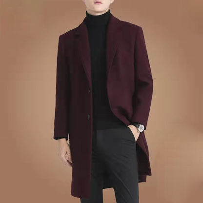 x.wawa Men Wool Long Length Trench Coat Parka Outwear Overcoat Autumn Winter