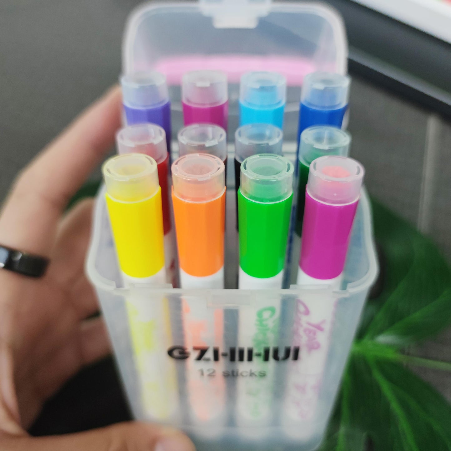 GZHIHUI Premium Acrylic Paint Pens - (12 Colors) Medium Coloured pens