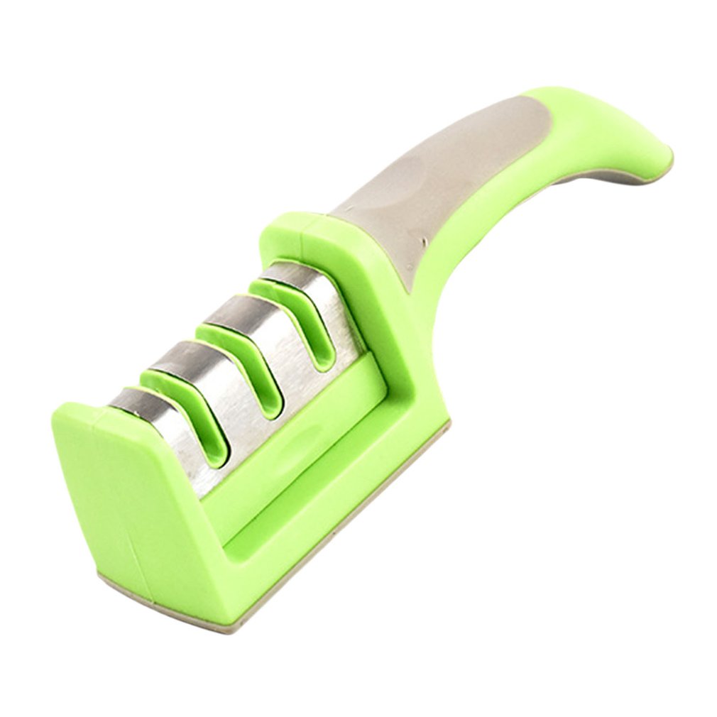 Creative Household Handheld Knife Sharpener 3 Stages Hard Carbide Ceramic Sharpening Stone Portable Kitchen Sharpening Tool