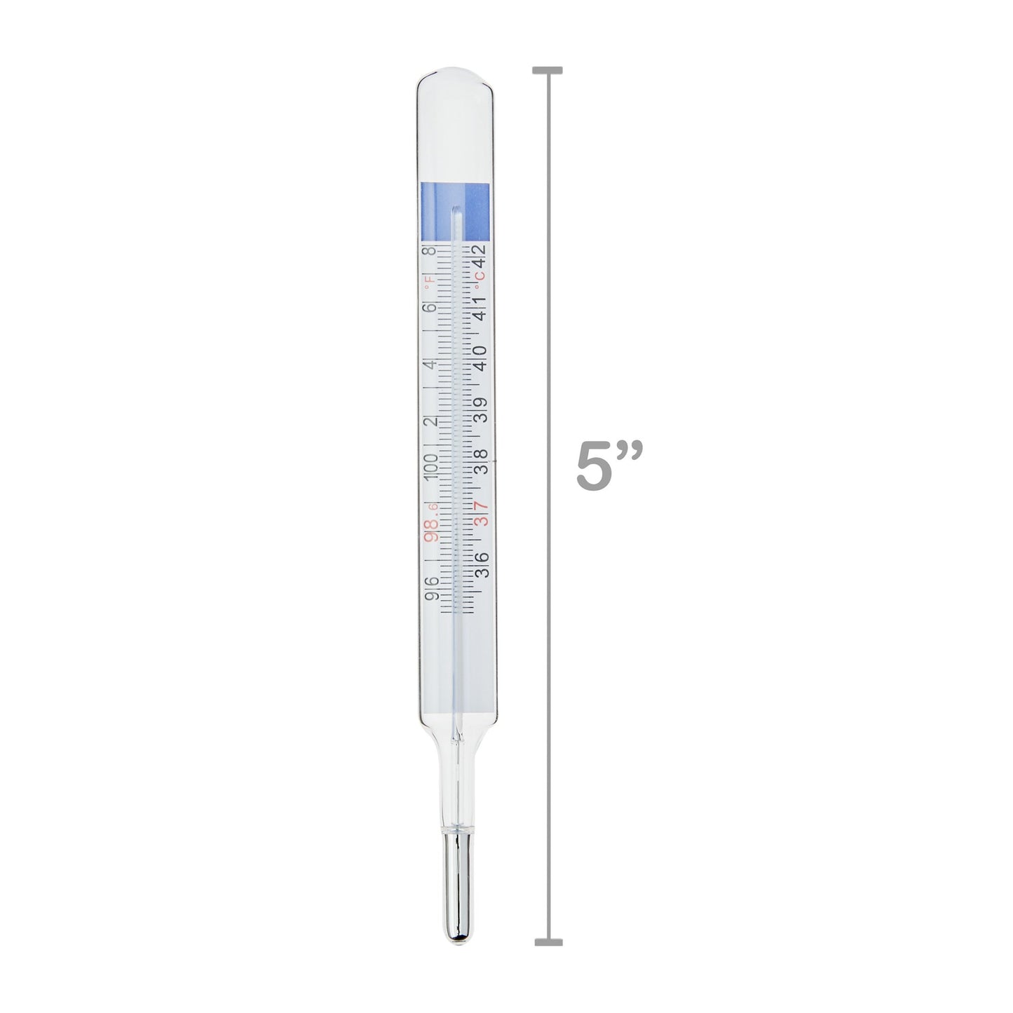 Aiercon Glass Thermometer Triangular Mercury Thermometer Clear Scale for Armpit Oral Use